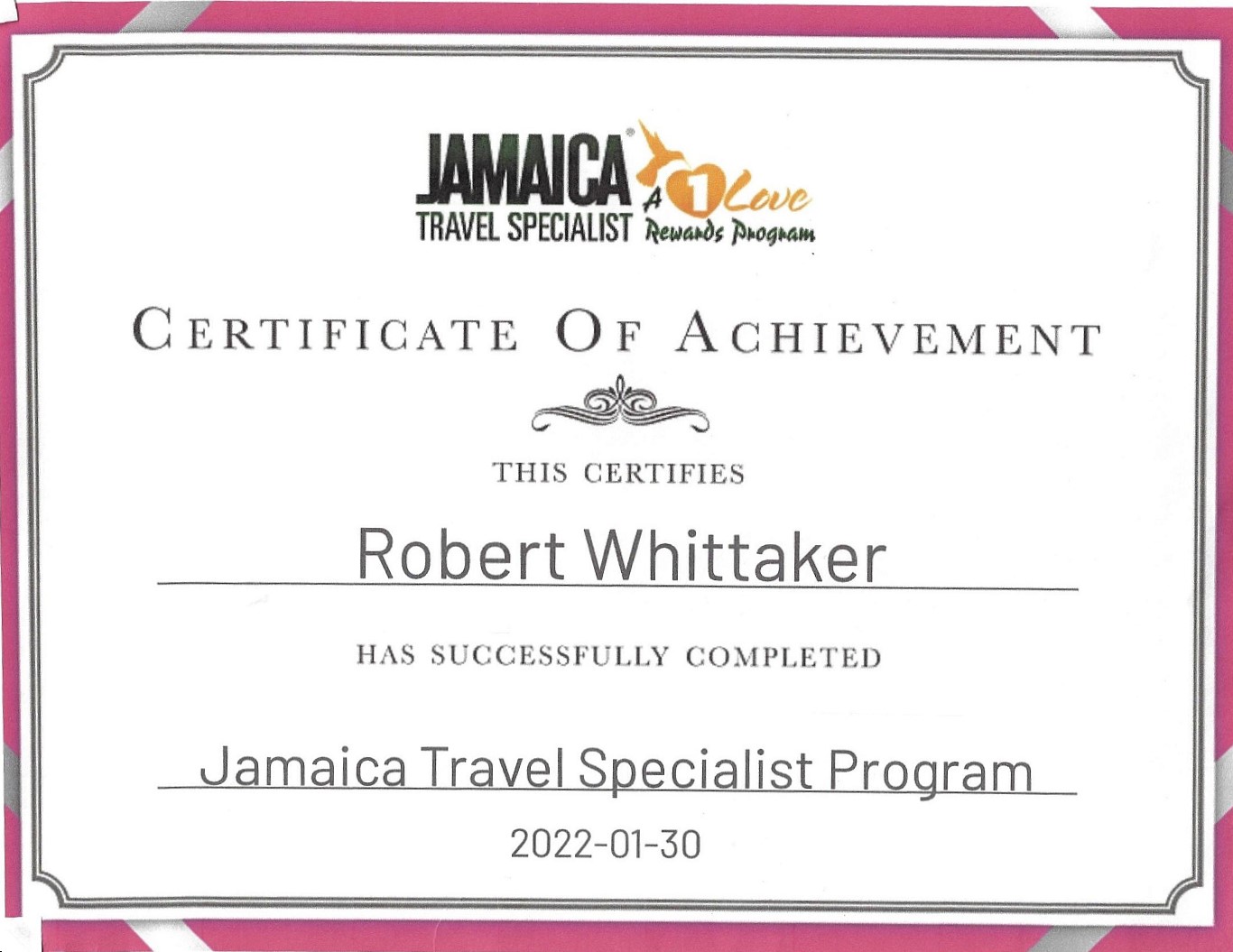 Certified Travel Consultant